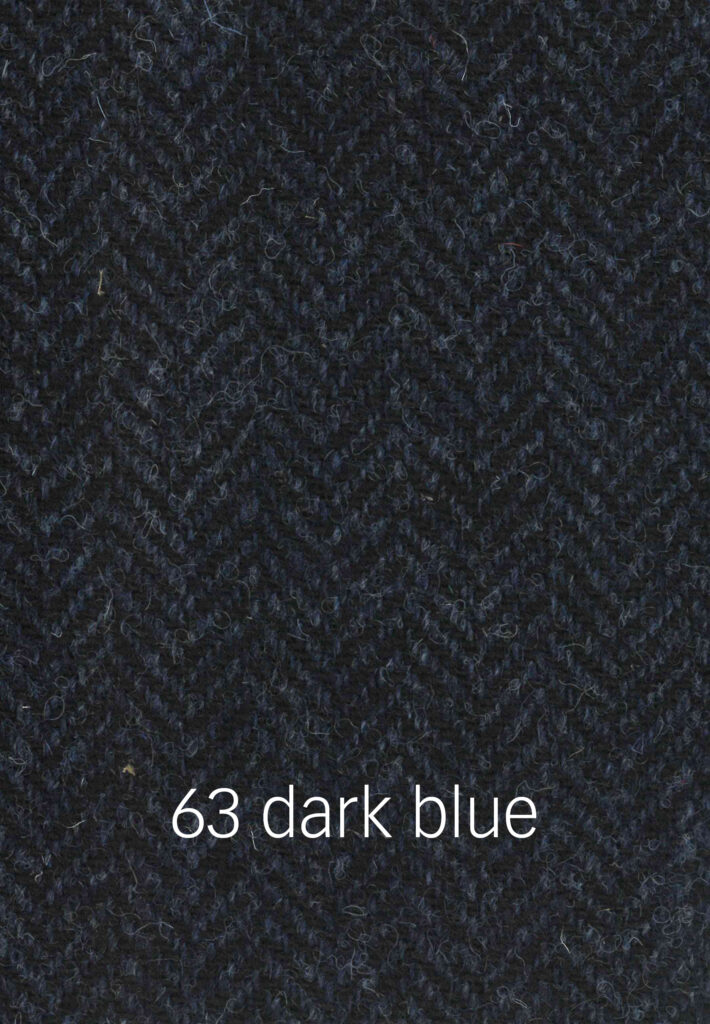 Foto von dunkelblauem Fischgrat Harris Tweed Stoffmuster