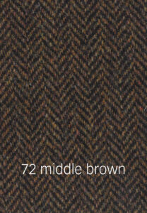 Foto von braunem Fischgrat Harris Tweed Stoffmuster