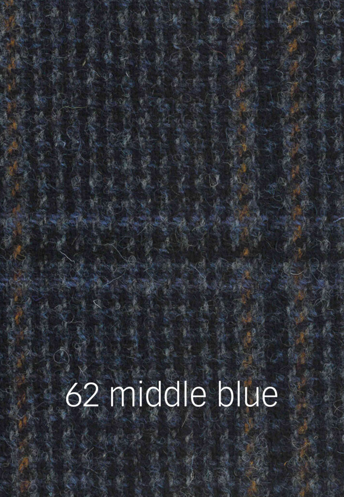 Foto von blauem Harris Tweed Stoffmuster