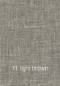 Foto eines hellbraunen Stoffmusters.