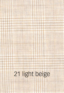 Foto eines hellbeigen karierten Stoffmusters.