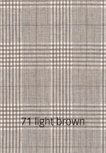 Foto eines hellbraun karierten Stoffmusters.